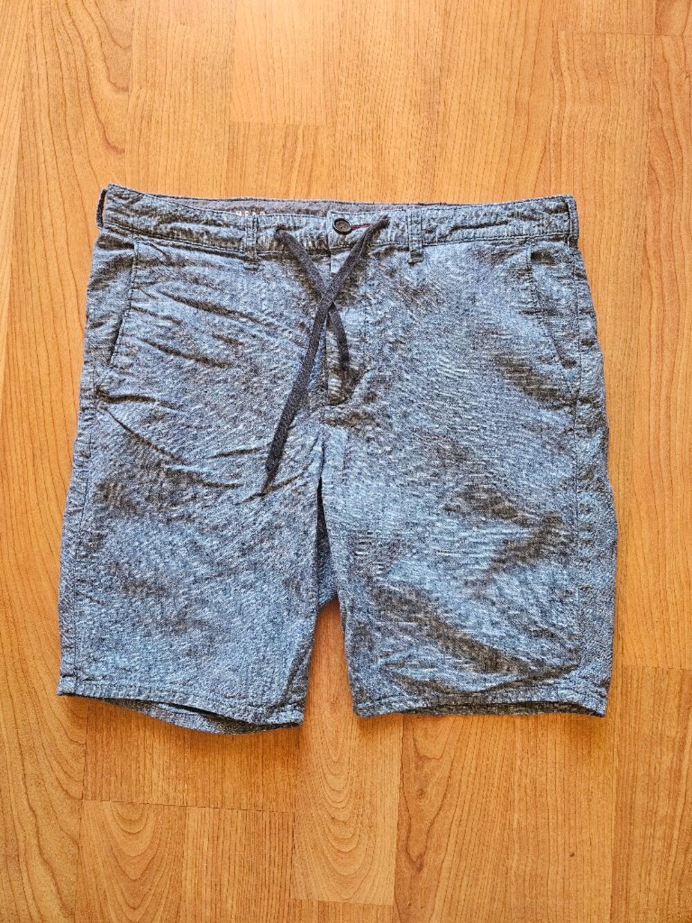 Bullhead Denim Co. Skinny linen blend blue chino shorts - 33 inch waist